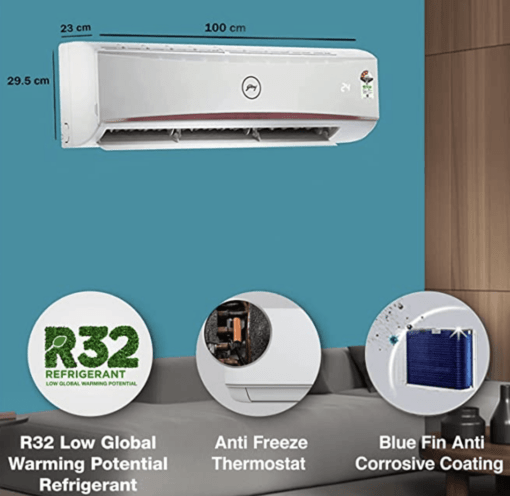 Godrej 1.5 Ton 3 Star 4 Way Air Swing, Fixed Speed Split AC (Copper, Anti-Dust Filter, 2023 Model, AC 1.5T SFC 18LTC3-WWR, White) - Image 3
